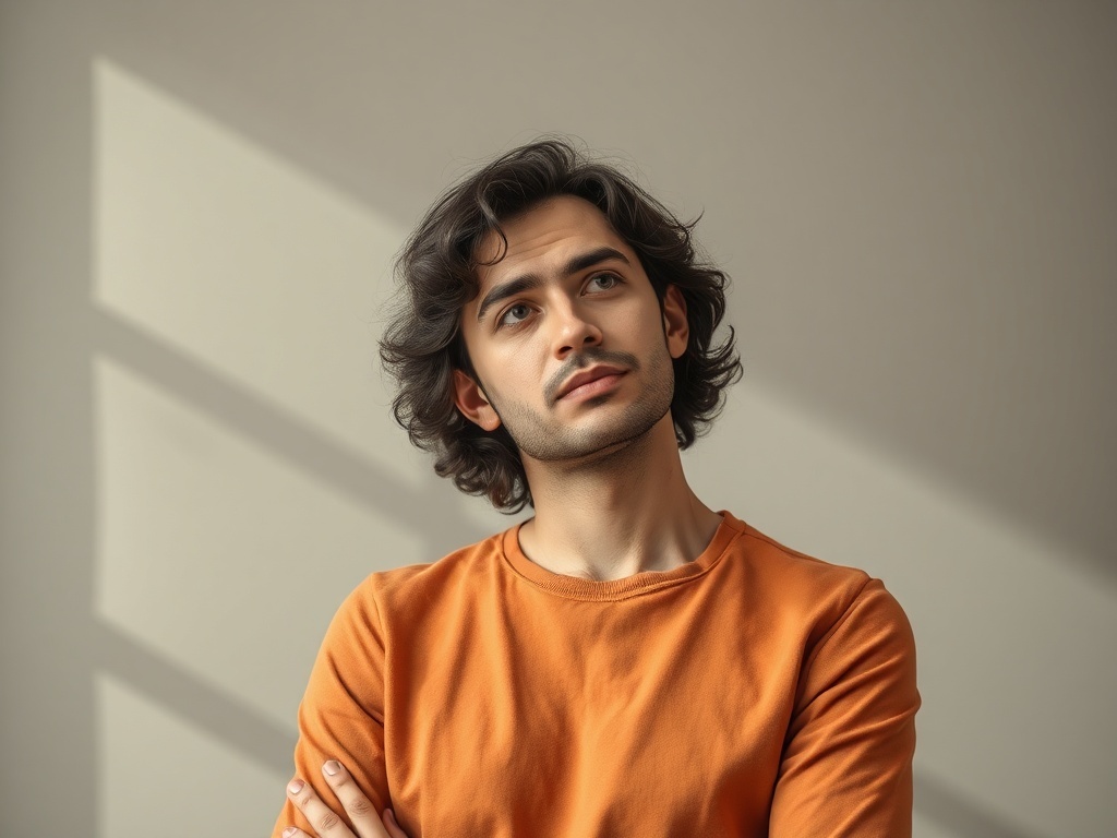 Una persona pensando con un signo de interrogación, ilustración simple, para representar 怎么样