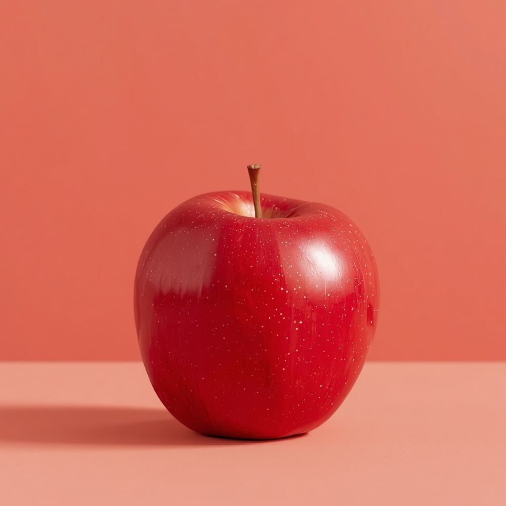 Una manzana sola, ilustración simple