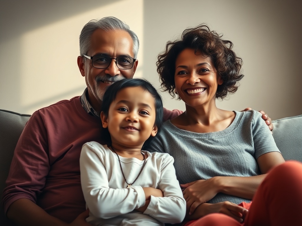 Una familia de dos personas, ilustración simple