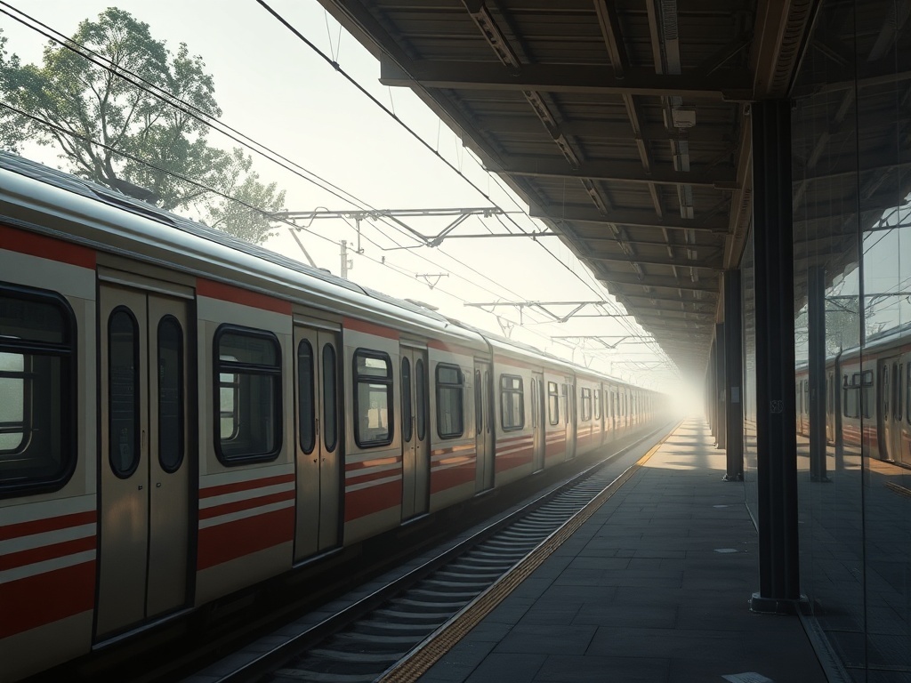 Un tren, ilustración simple