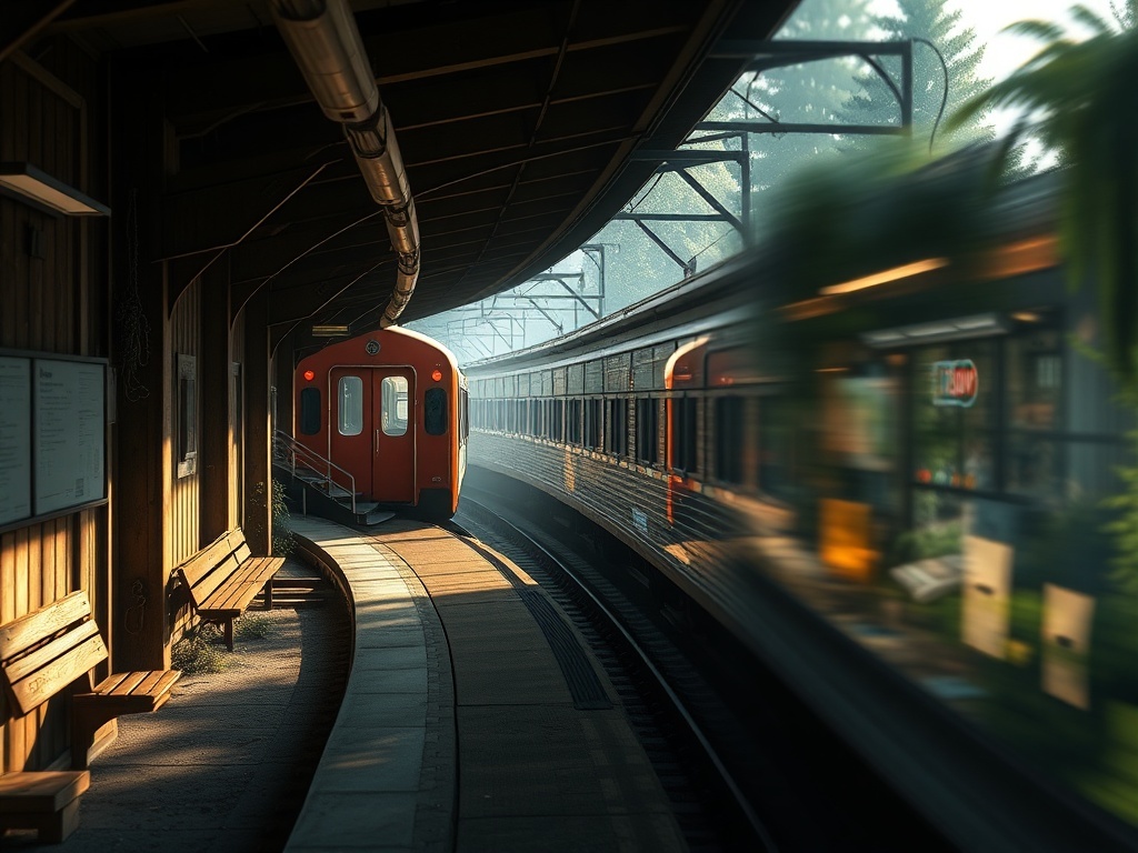Un tren, ilustración simple