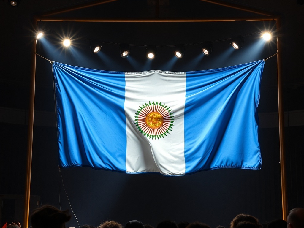 La bandera de Argentina, ilustración simple