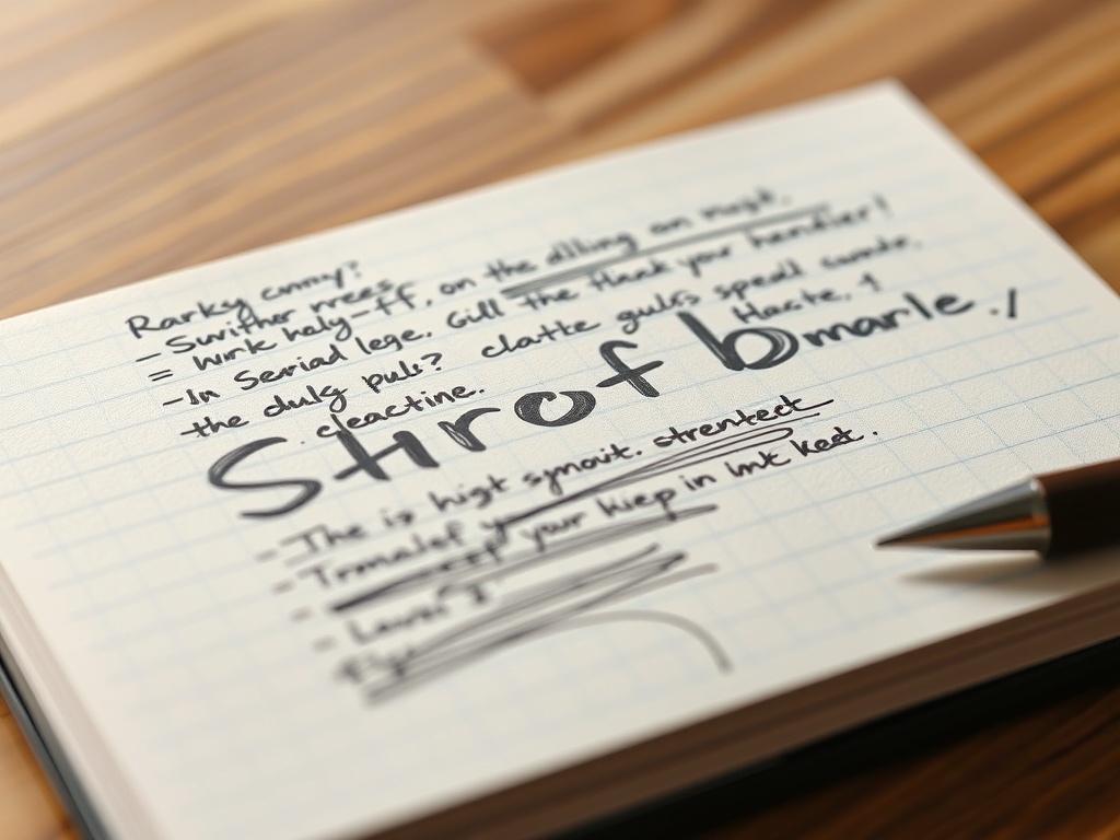 Una persona escribiendo mal una palabra, ilustración simple