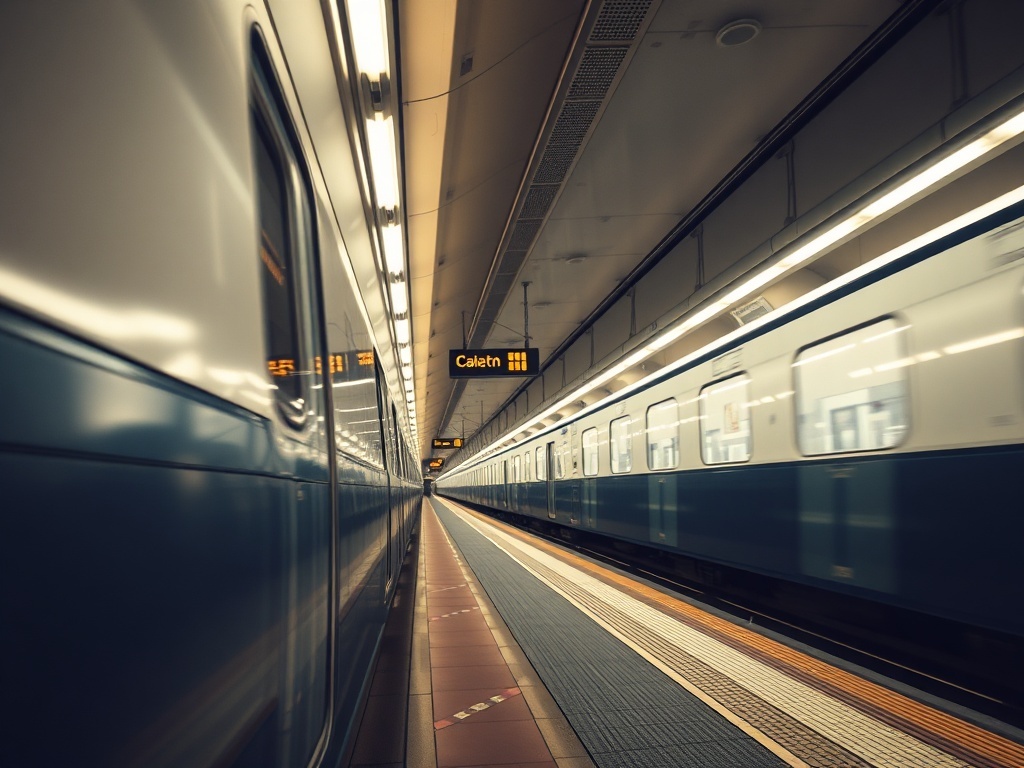 Un metro rápido y barato comparado con un autobús y un taxi, ilustración simple