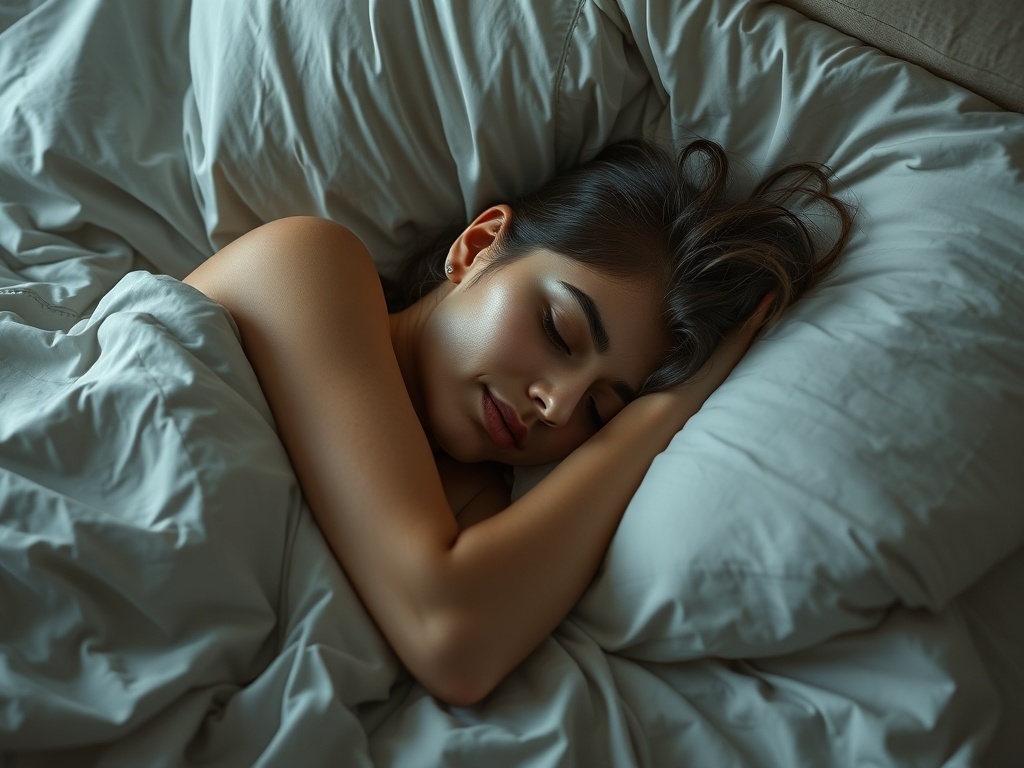 Una persona durmiendo, ilustración simple
